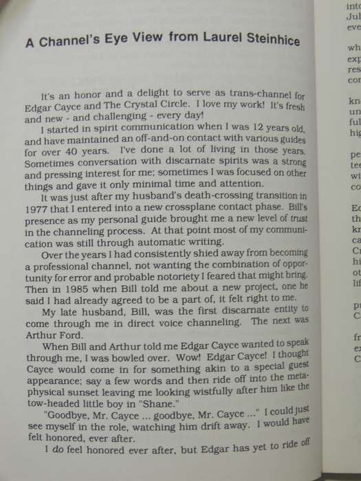 Self-Healing Tips For The 90s: Edgar Cayce & The Crystal Circle - channeled by Laurel Steinhice