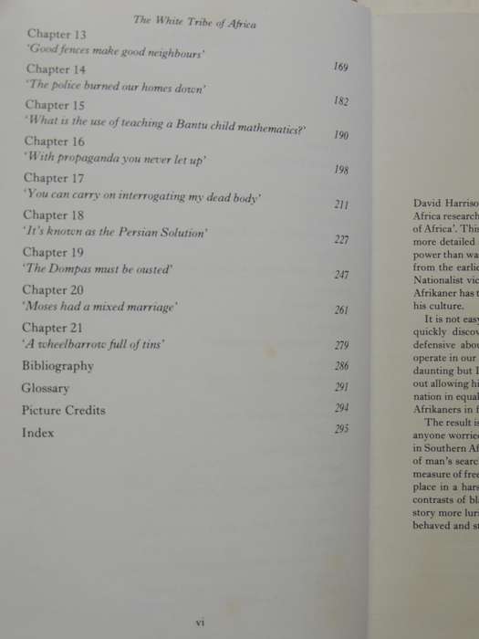 The White Tribe Of Africa: South Africa In Perspective  - David Harrison   1st Edition  Unexpurgated