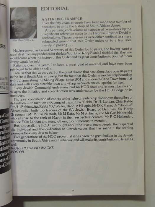 Hebrew Order Of David: The First 80 Years