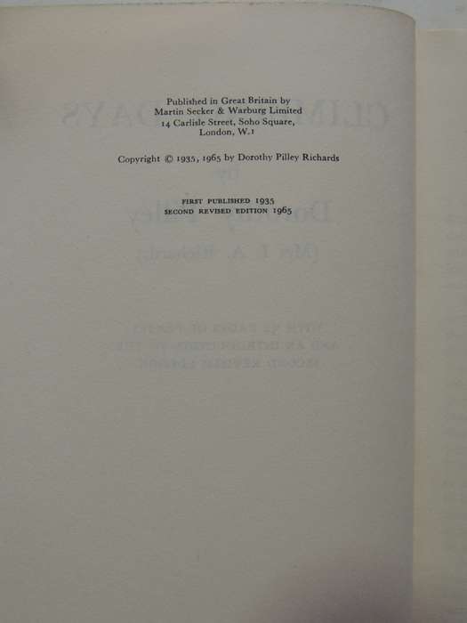Climbing Days - Dorothy Pilley   Revised Edition 1965