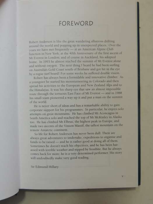 To Everest Via Antarctica: Climbing Solo On The Highest Peak On Each Of The ....Robert Mads Anderson