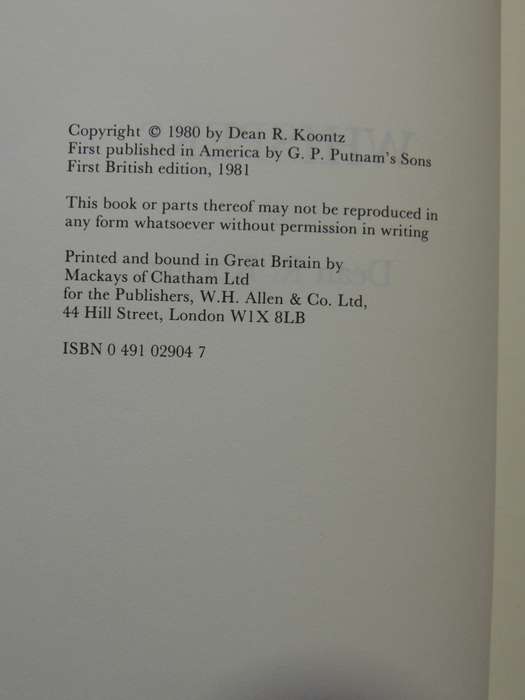 Whispers  - Dean R. Koontz      First British Edition 1981