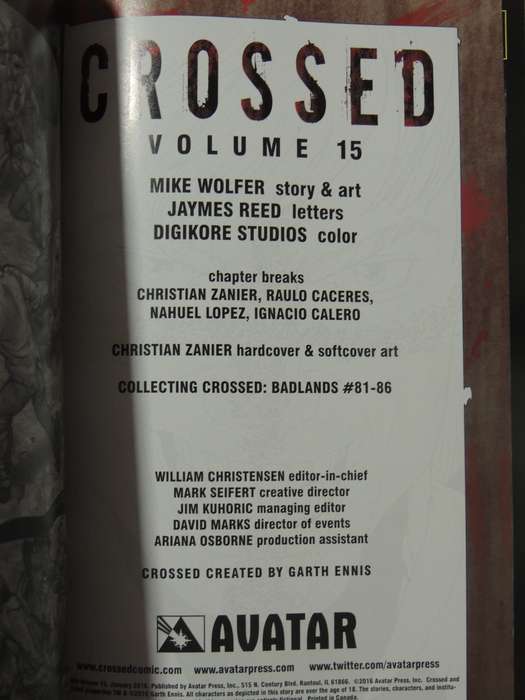 Crossed Vol 15: Badlands - Mike Wolfer