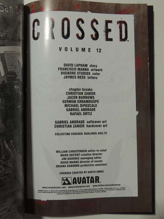 Crossed Vol 12: Badlands - David Lapham & Francisco Manna