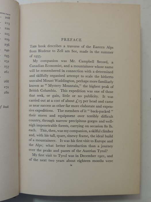 Over Tyrolese Hills- F.S. Smythe   FIRST EDITION   1936