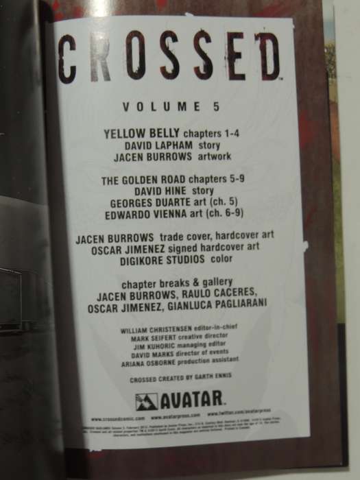 Crossed Vol 5 - David Lapham & Jacen Burrows
