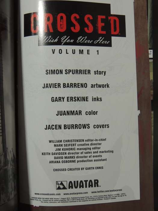 Crossed: Wish You Were Here Vol 1 - Simon Spurrier & Javier Barreno