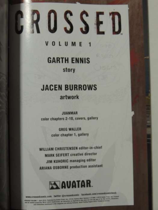 Crossed Vol 1 - Garth Ennis & Jacen Burrows