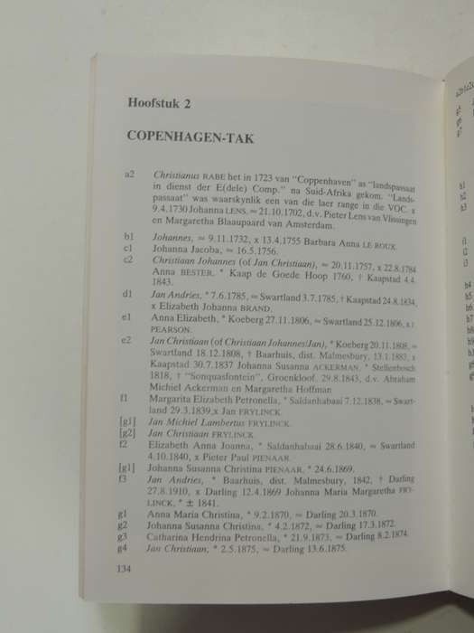 RABIE - RABE - Gelsagsregister van Elf Stamvaders - RG Grebe, WPJ Rabe, HR Rabe  1982  (AS IS)