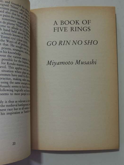 A Book Of Five RingsMiyamoto Musashi