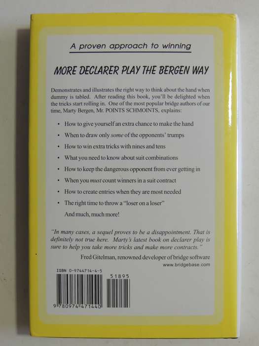 More Declarer Play the Bergen Way, How to Make More Contracts - Marty Bergen Inscribed
