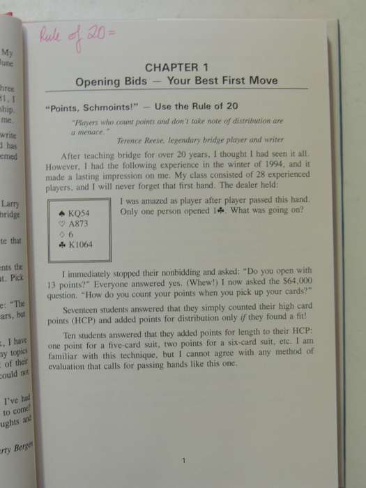 Points Schmoints! Bergen's Winning Bridge Secrets - Marty Bergen  SIGNED
