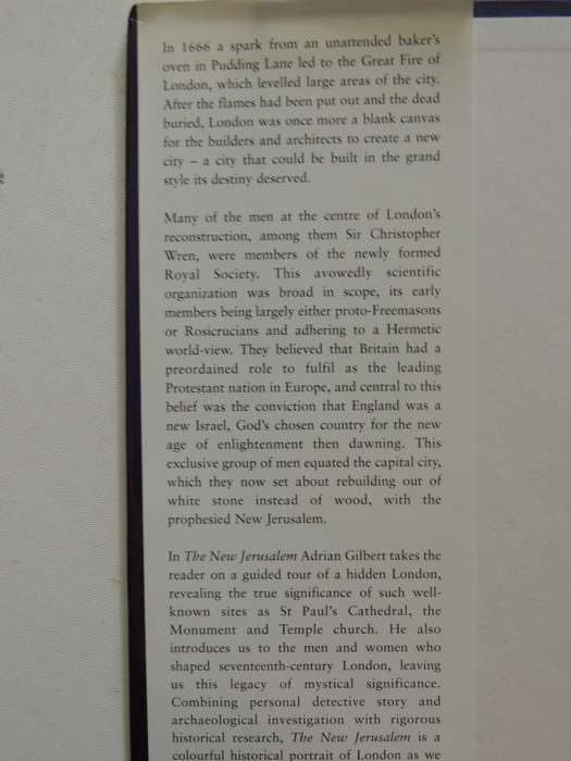 The New Jerusalem: Rebuilding London: Great Fire, Christopher Wren &The Royal SocietyAdrian Gilbert