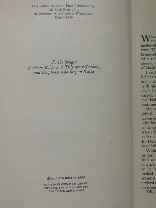 The Flame Trees Of Thika: Memories Of An African Childhood- Elspeth Huxley 1959