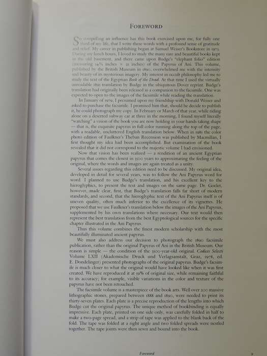 The Egyptian Book of the Dead, The Book of Going Forth by Day - Transl by Raymond Faulkner