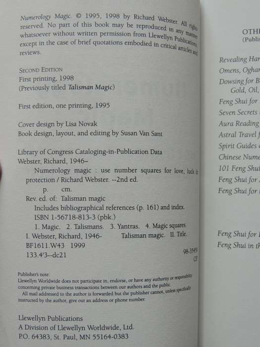 Numerology Magic- Richard Webster