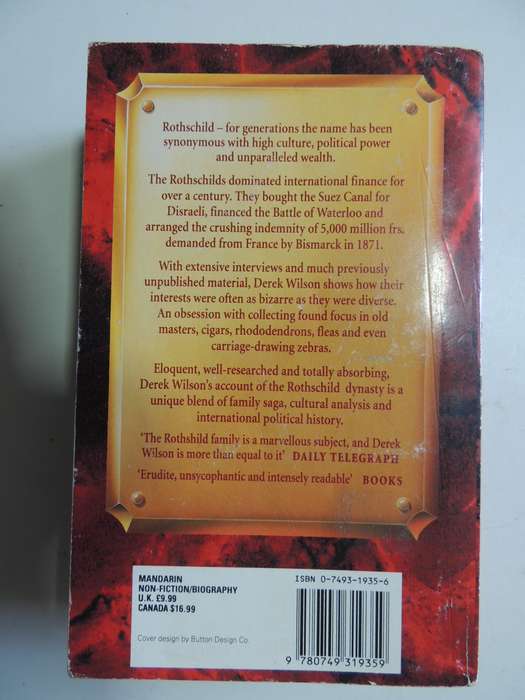 Rothschild - A Story of Wealth and Power - Derek Wilson    Revised & Updated
