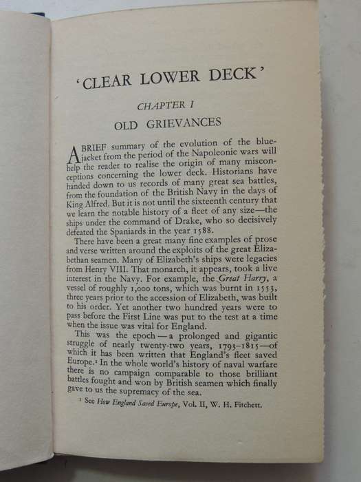 "Clear Lower Deck": An Intimate Study Of The Man Of The Royal Navy  - Sidney Knock  2nd Edition 1933