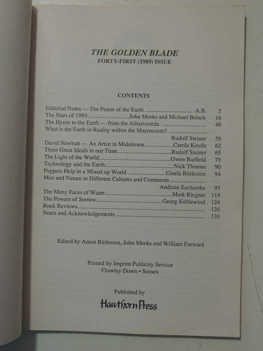 The Golden Blade: 41st (1989) Issue