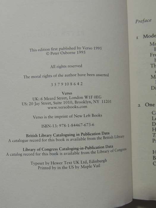 The Politics Of Time: Modernity & Avant-Garde - Peter Osbourne