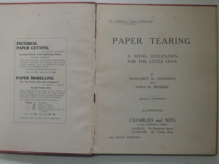 Paper Tearing: A Novel Occupation For The Little Ones- Margret M. Anderson & Anna M. Menzies