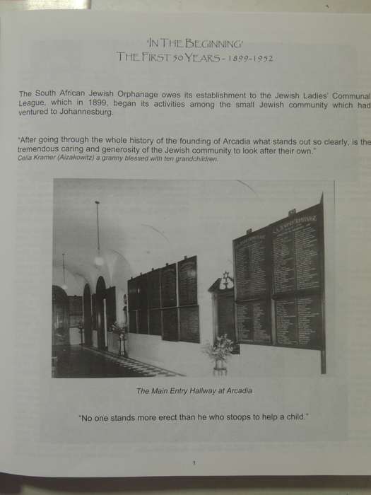 100 Years Of ARC Memories: Celebrating Centenary Of Arcadia South African Jewish Orphanage 1906-2006