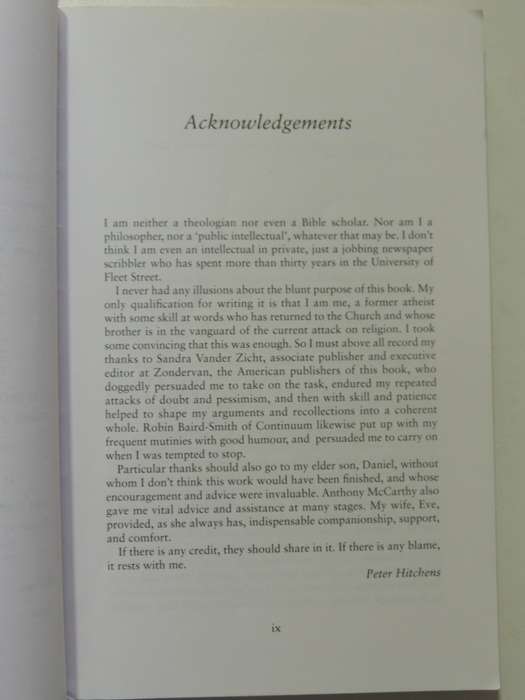 The Rage Against God - Peter Hitchens