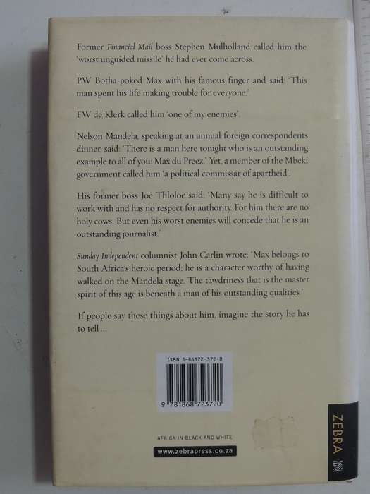 Pale Native: Memoirs Of A Renegade Reporter - Max Du Preez