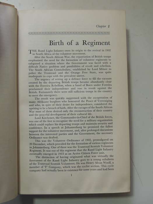 Rand Light Infantry: Signed (No. 99 Of An Unnumbered Limited Issue) - Major B.G. Simpkins