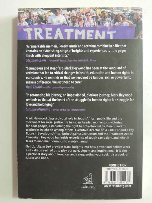 Get Up! Stand Up!: Personal Journeys Towards Social Justice - Mark Heywood  Inscribed