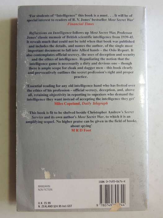 Reflections On Intelligence - R.V. Jones