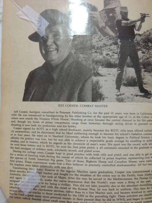 Cooper On Handguns: Complete Guide To Handguns - Jeff Cooper   SCARCE