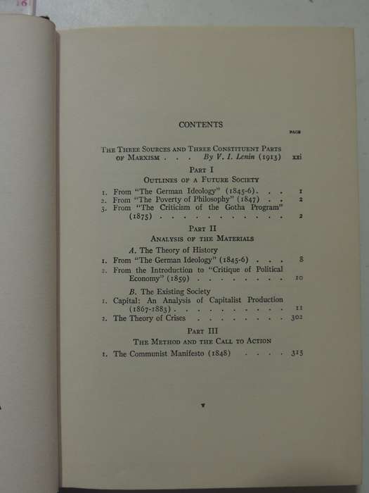 Capital  And Other Writings Of Karl Marx - ed Max Eastman