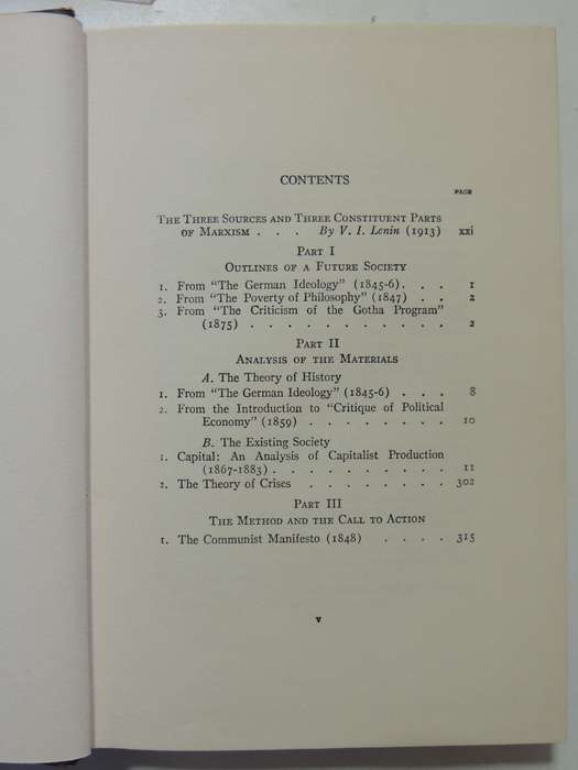 Capital  And Other Writings Of Karl Marx - ed Max Eastman