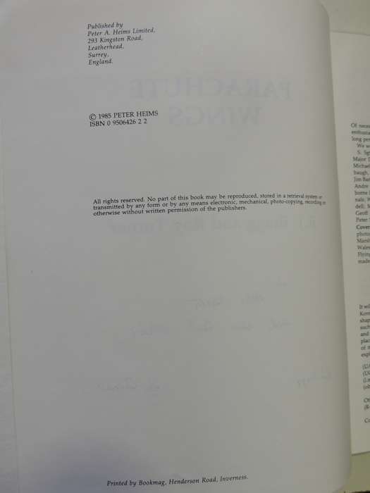 Parachute Wings (Inscribed By Authors)  R.J. Bragg & Roy Turner