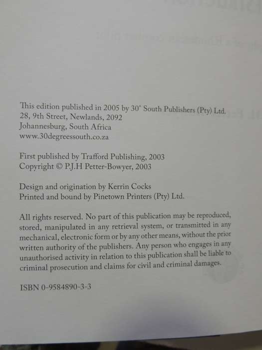 Winds Of Destruction - The Autobiography Of A Rhodesian Combat Pilot  P.J.H. Petter-Bowyer