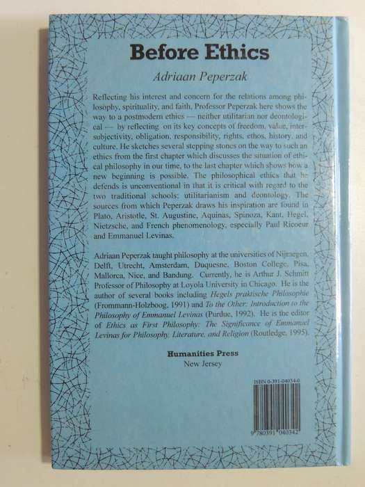 Before Ethics - Adriaan Peperzak