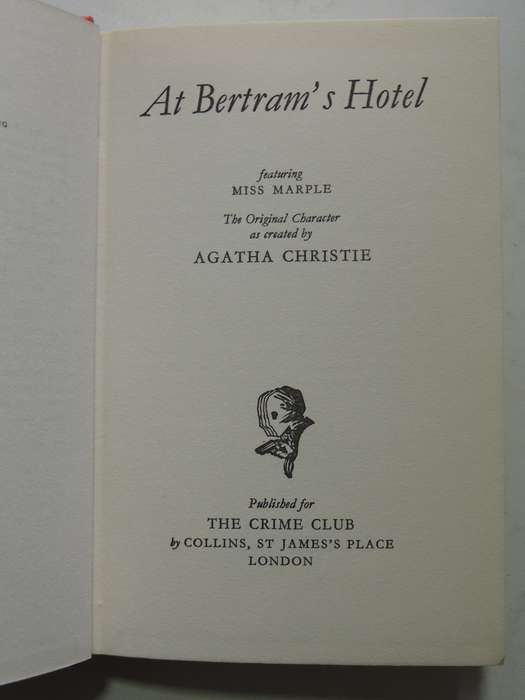 At Bertram's Hotel - Agatha Christie     (1st Edition 1965)