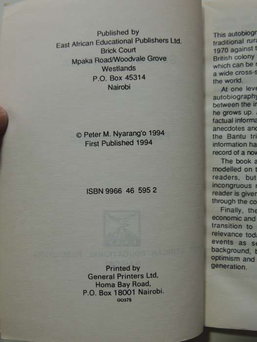 Sunset In Africa: Childhood Memories  - Peter M. Nyarango