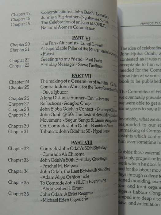 Homage To Commitment (Tributes To John Odah At 50) Inscribed to Jay Naidoo ed Benson Upah & Onah Idu