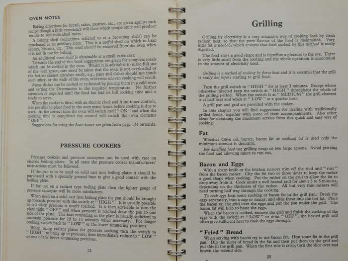 Cookery and Instruction Book For Use With G.E.C. Electric Cookers (1951) - ed Margaret Leader