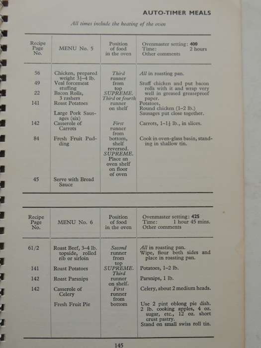 Cookery and Instruction Book For Use With G.E.C. Electric Cookers (1951) - ed Margaret Leader