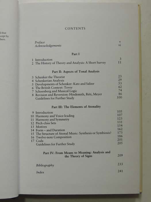 Music Analysis In Theory And Practice - Jonathan Dunsby & Arnold Whitall