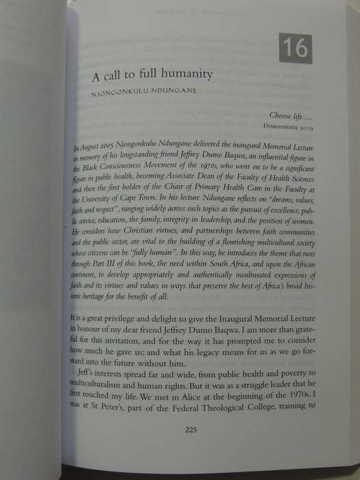 Faith In Action: Njongonkulu Ndungane Archbishop For The Church And The World - S Jones   Signed