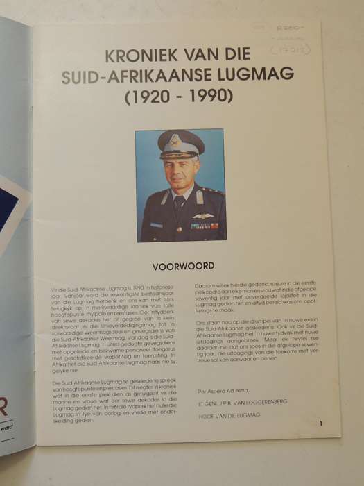 Kroniek Van Die Suid-Afrikaanse Lugmag (1920-1990)