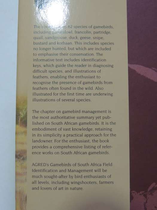 AGRED'S Gamebirds of South Africa, Field Identification & Management - PJ Viljoen
