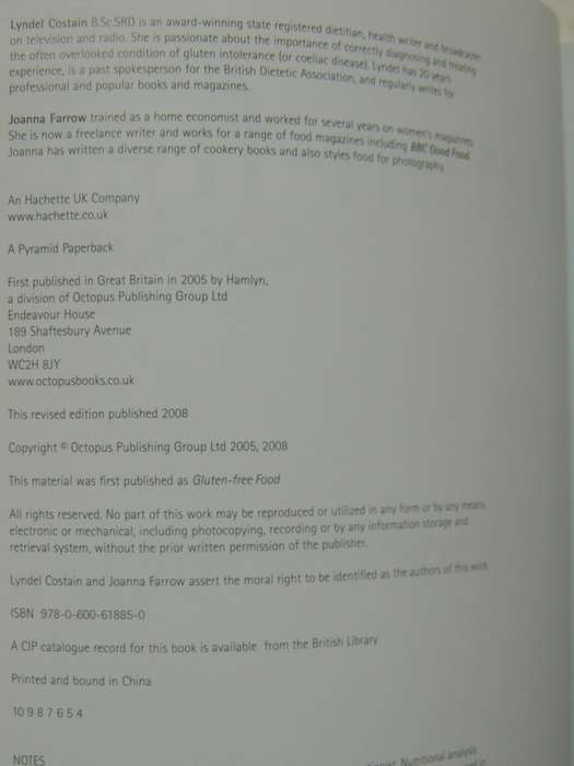 Gluten-Free Cooking - Lyndel Costain & Joanna Farrow
