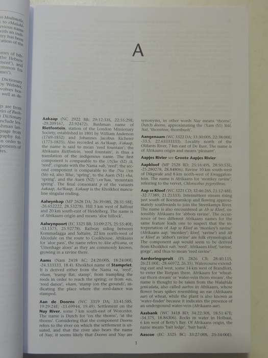 Dictionary Of Southern African Place Names (4th Edition 2014) P.E. Raper, L. Moller, L.T. Du Plessis