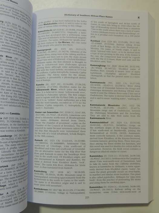 Dictionary Of Southern African Place Names (4th Edition 2014) P.E. Raper, L. Moller, L.T. Du Plessis