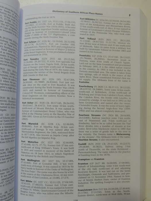 Dictionary Of Southern African Place Names (4th Edition 2014) P.E. Raper, L. Moller, L.T. Du Plessis